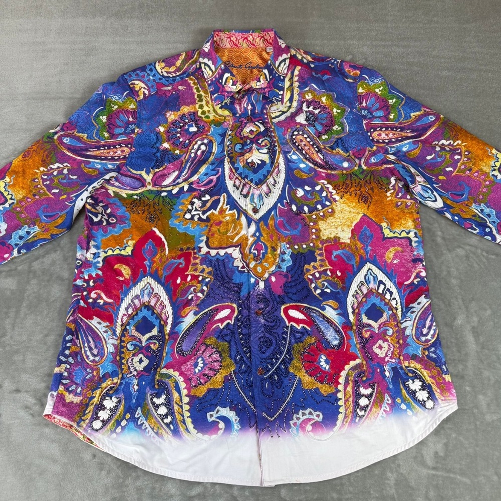 Robert Graham Bead My Guest Limited Edition Shirt Men XL Classic Fit 15/428 NWOT - Picture 2 of 11